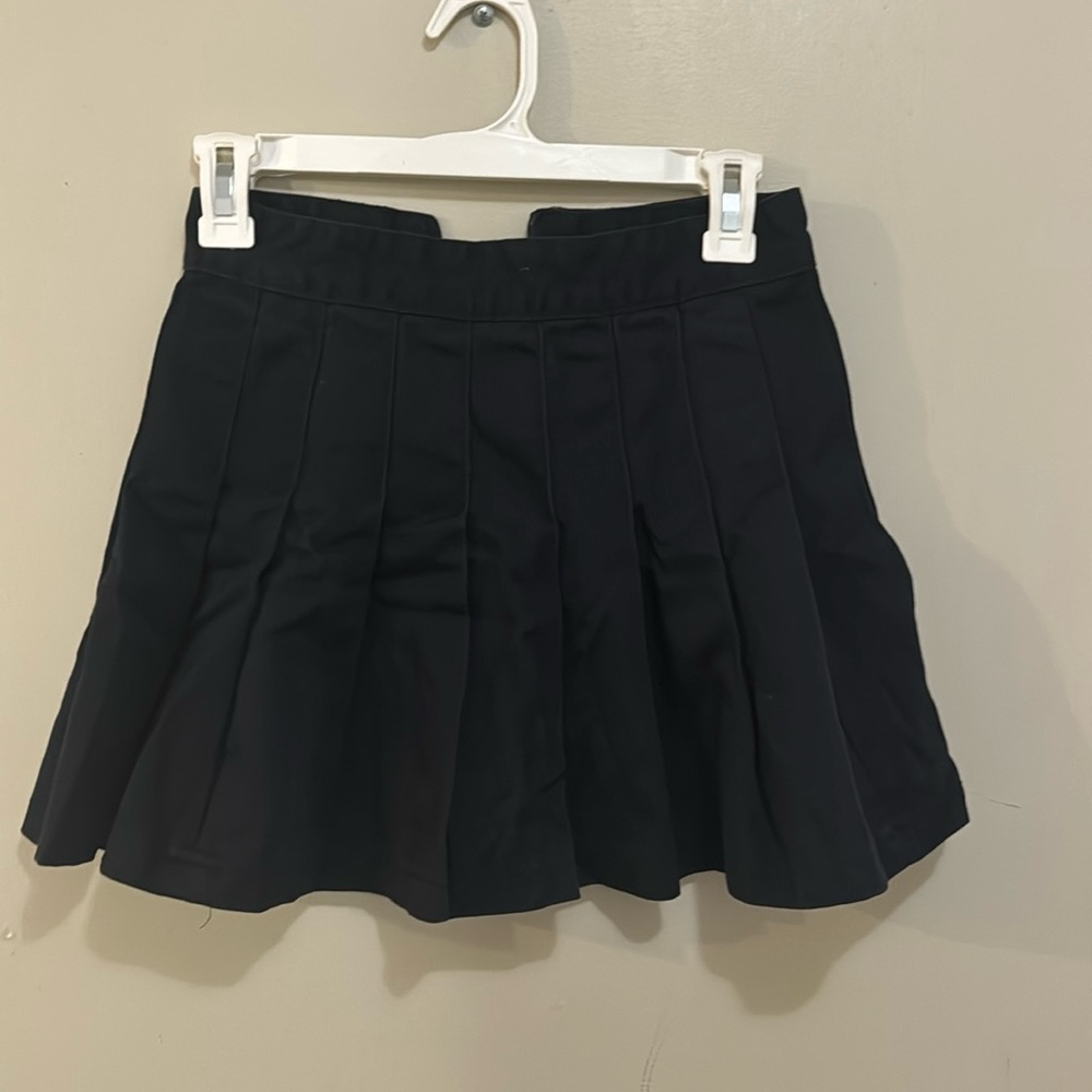 pleated mini skirt